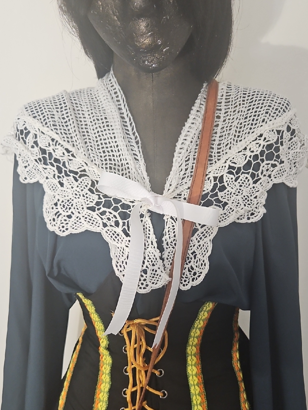 Upcycled Ren Faire Scullery Maiden / Bar Wench Complete Costume Size L/XL - Picture 9 of 14